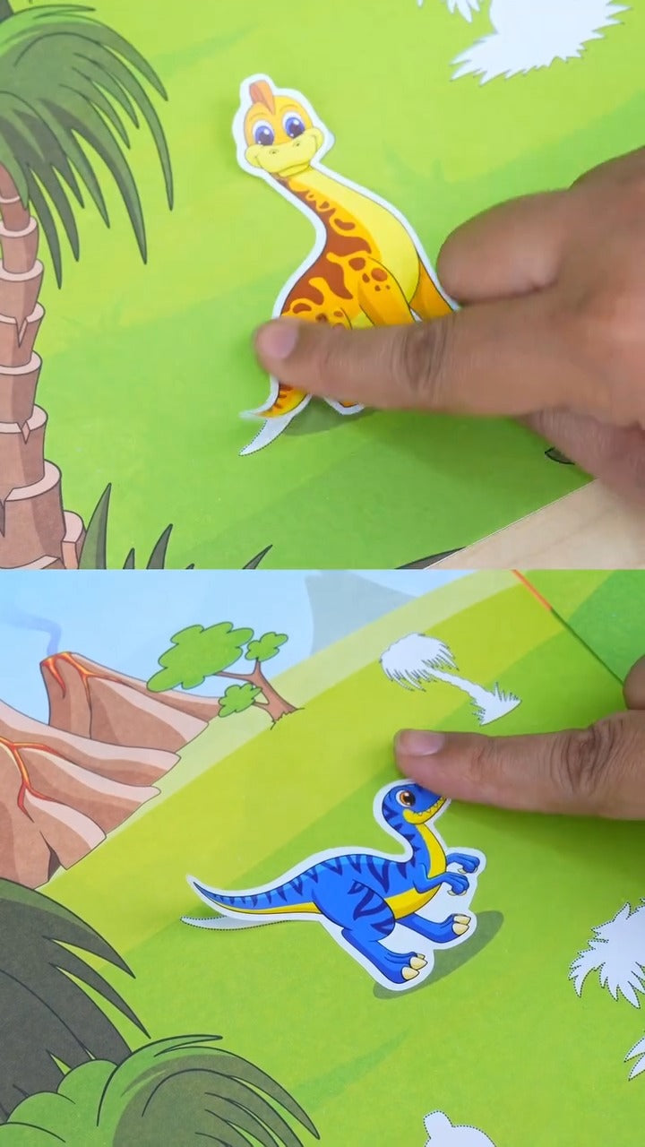 Shape Sticker Adventure Book - A4 Size, 16 Pages, Pack of 4