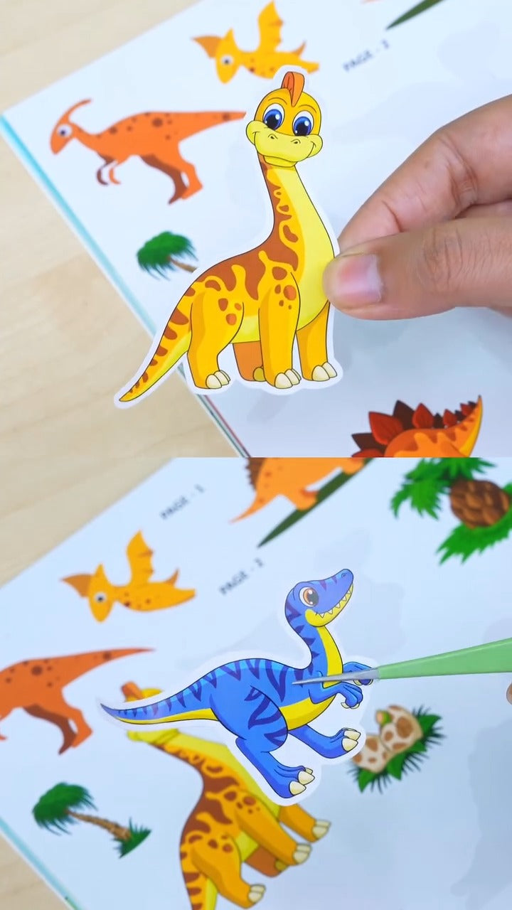 Shape Sticker Adventure Book - A4 Size, 16 Pages, Pack of 4