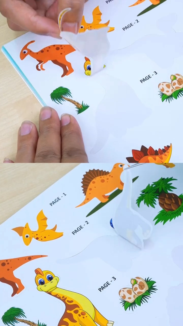 Shape Sticker Adventure Book - A4 Size, 16 Pages, Pack of 4