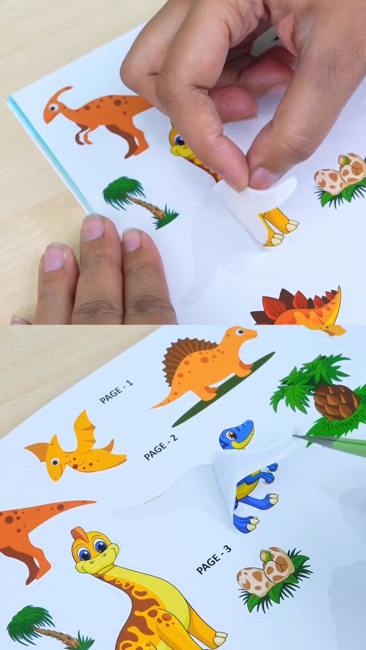 Shape Sticker Adventure Book - A4 Size, 16 Pages, Pack of 4