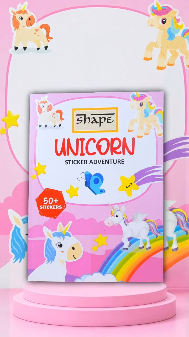 Shape Sticker Adventure Book - A4 Size, 16 Pages, Pack of 4