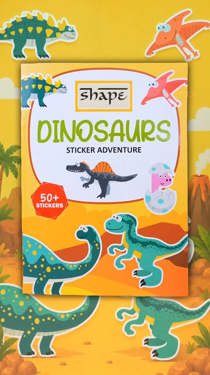 Shape Sticker Adventure Book - A4 Size, 16 Pages, Pack of 4