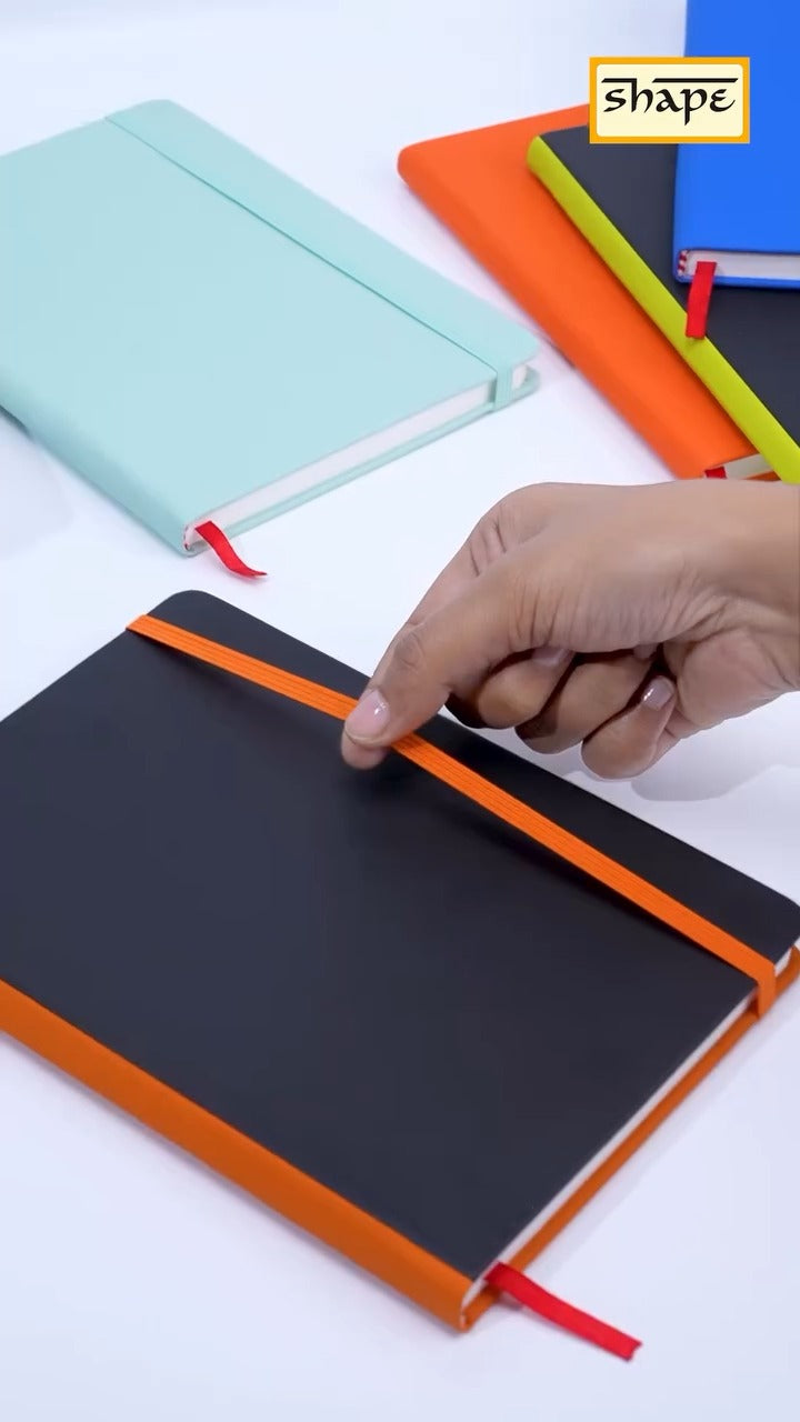 Shape Bloom Leatherite Casebound Notes - A5 Size, 172 Ruled Pages