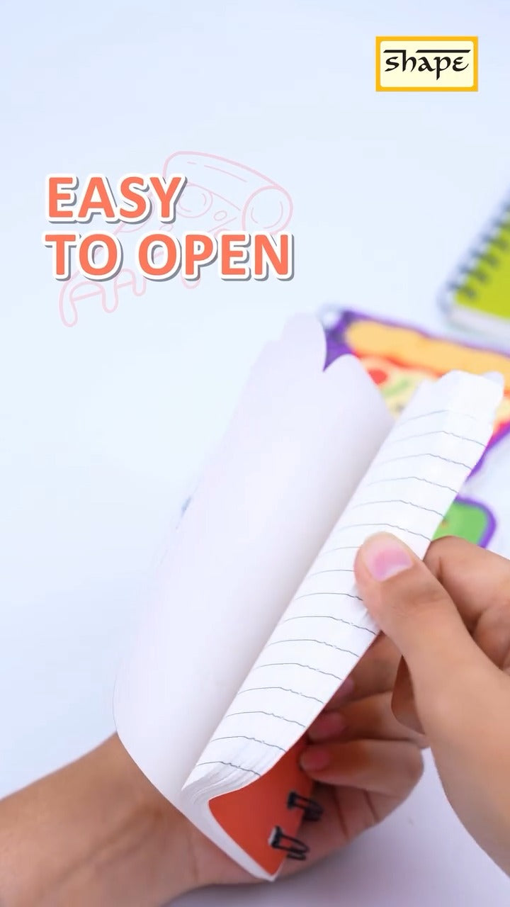 Shape Wiro Cutout Notes - A5 Size, 160 Ruled Pages, Pack of 4
