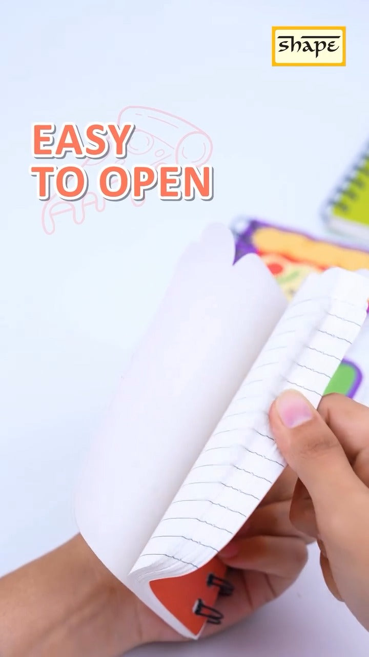 Shape Wiro Cutout Notes - A6 Size, 160 Ruled Pages, Pack of 4