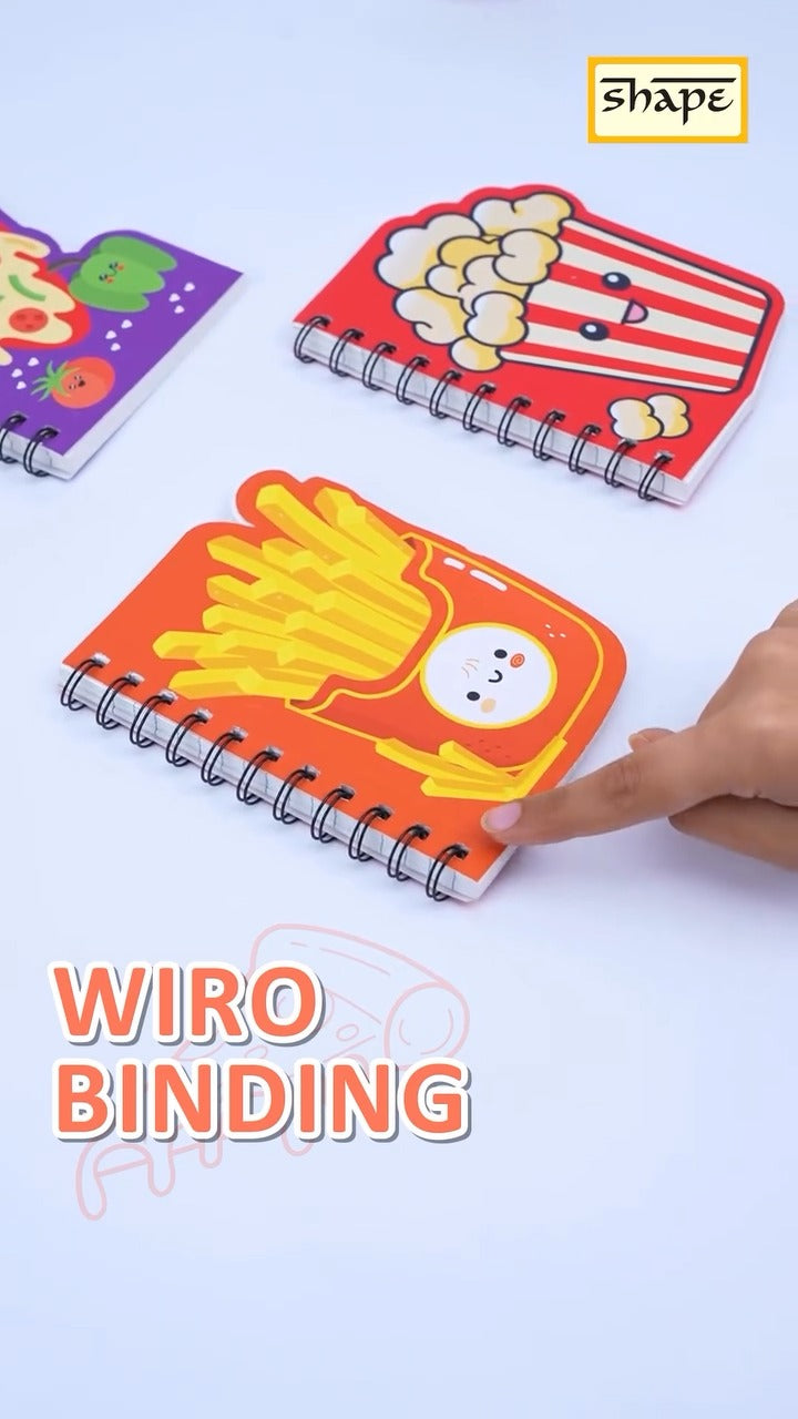 Shape Wiro Cutout Notes - A6 Size, 160 Ruled Pages, Pack of 4