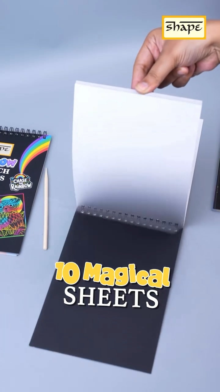 Shape Wiro Scratch Sheet - A5 Size, 10 Pages, Pack of 5